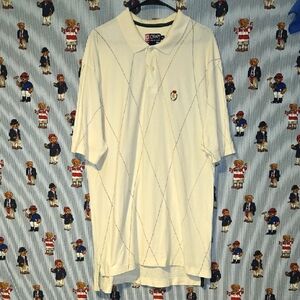 Vintage Chaps Ralph Lauren Mens Polo Crown Logo Crazy Design 2XB